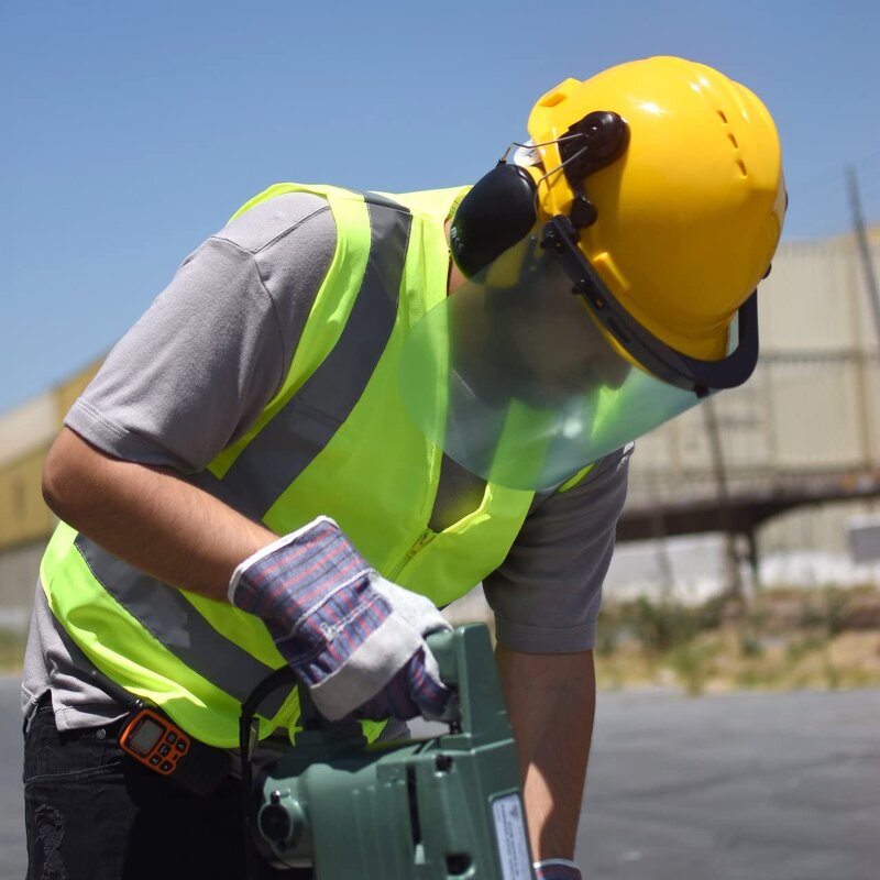 Face Shield Manufacturer - CE EN166F ANSI Z87.1 Headgear with Polycarbonate Window