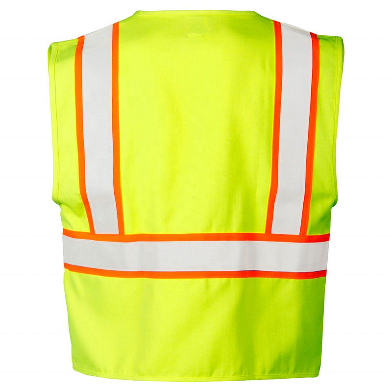 Safety Vest Manufacturer - Yellow Hi-Vis Mesh Vest 100% Polyester CE EN20471 ANSI