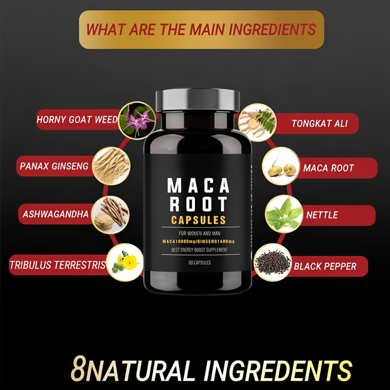 Maca Root Extract Capsules Factory - OEM/ODM Original Flavor Performance Mood