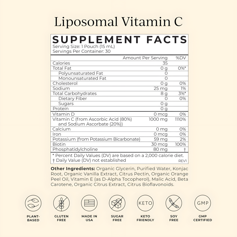 Liposomal Vitamin C Drink Manufacturer - Individually Packaged Immune Collagen Enhanced