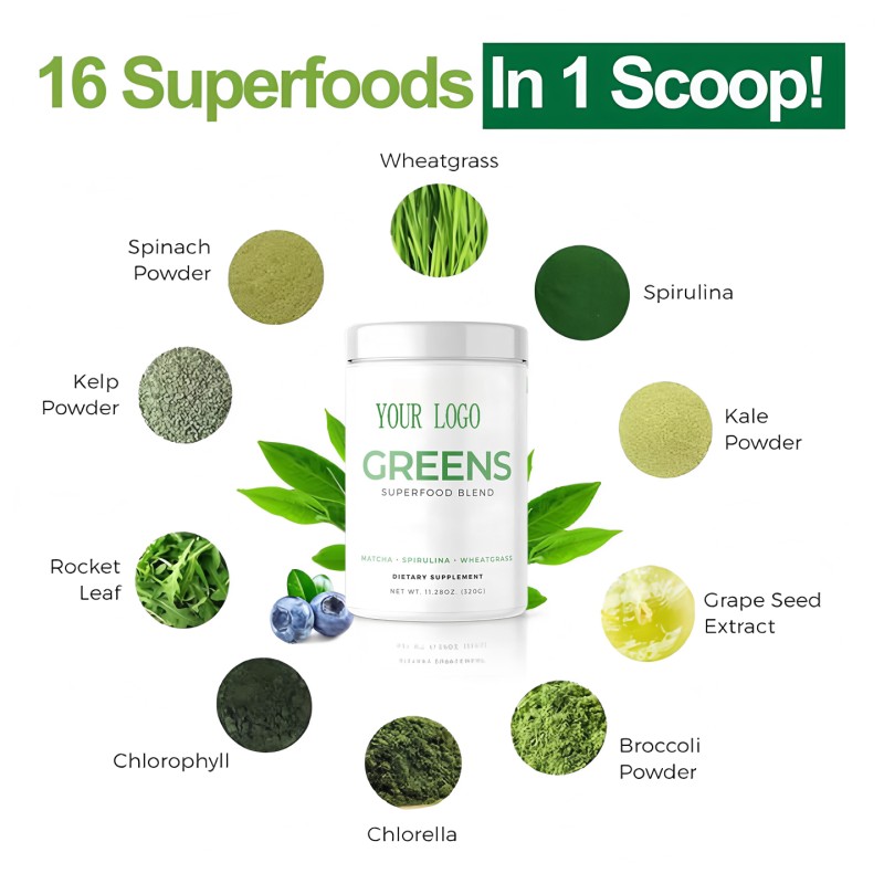 Super Greens Powder Manufacturer - Wholesale Private Label Organic Green Blend Vegetarian
