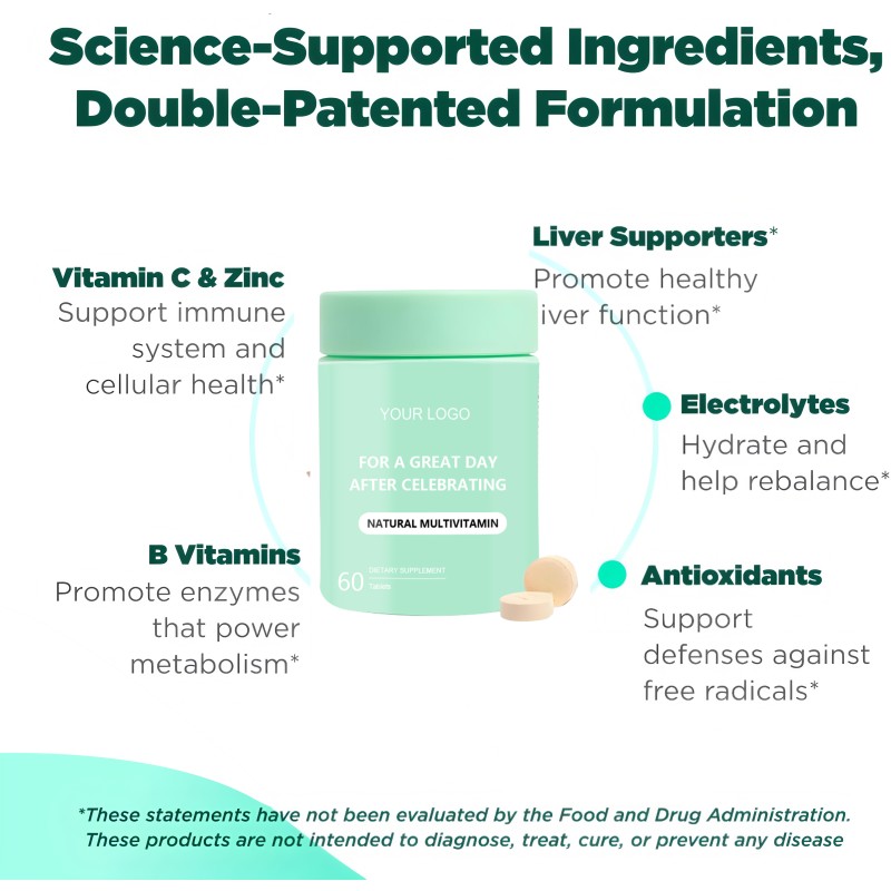 Liver Health Tablets Factory - Vitamins Antioxidants Milk Thistle Chewable Hangover