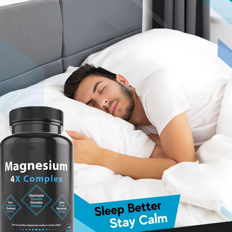 Magnesium Capsules Factory - OEM/ODM 4X Complex Glycinate Taurate Malate Health