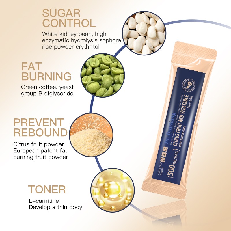 Green Coffee Powder Factory - Private Label Citrus Vegetable Slim L-Carnitine Instant