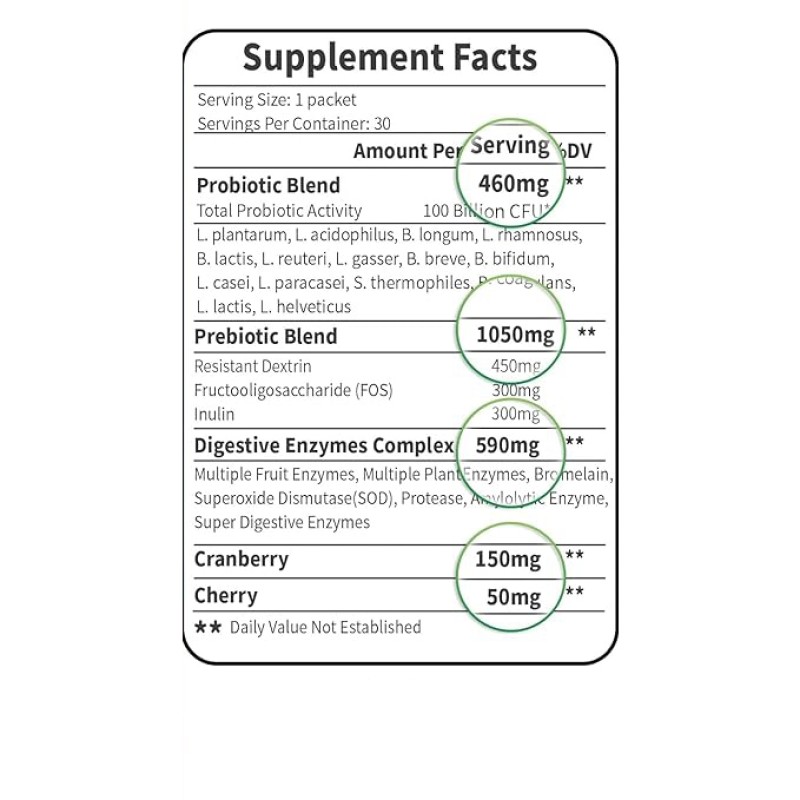 Probiotic Powder Manufacturer - OEM ODM 100 Billion Digestive Enzymes Immune