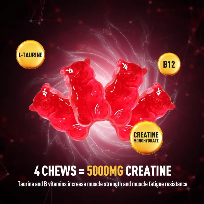 Creatine Gummies Factory - OEM/ODM Muscle Building Energy Pre Workout Recovery