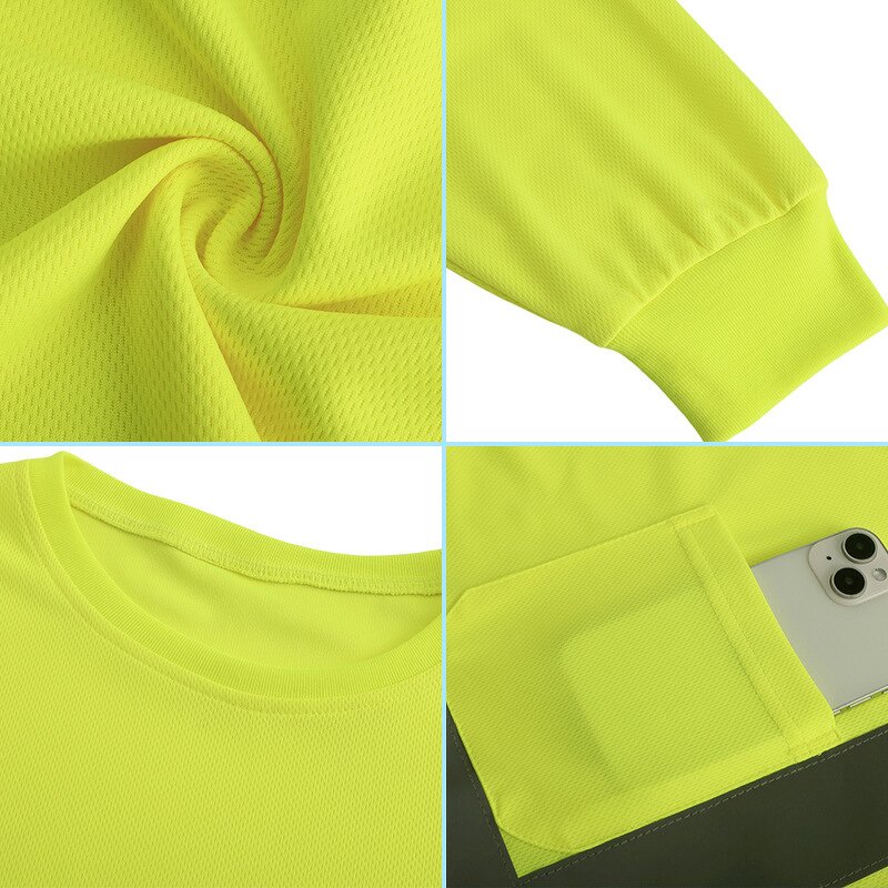 Safety Shirts Manufacturer - High Visibility Quick Dry Yellow Fluorescent for Men Women