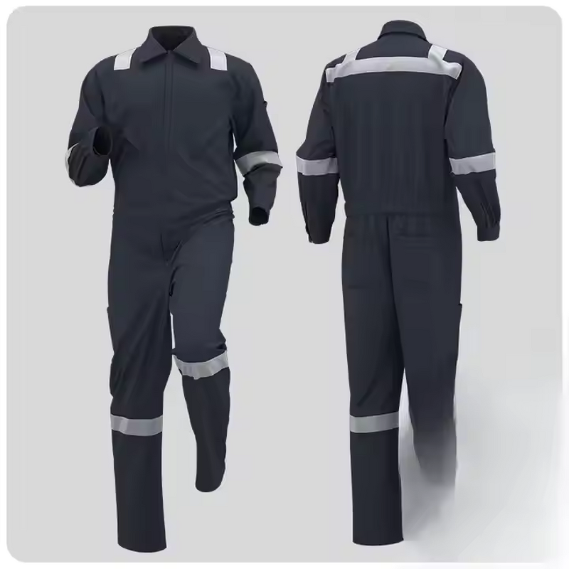 Fire Retardant Jumpsuit Manufacturer - HBC Custom All Cotton with Reflective Strip