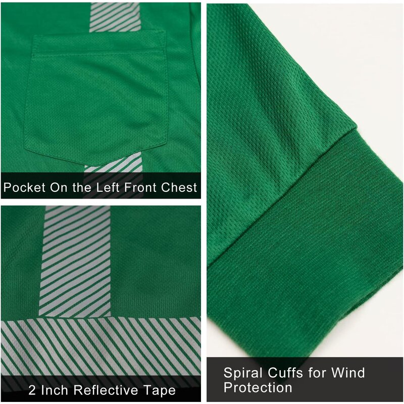 Safety Shirts Manufacturer - HBC Custom Logo Hi Vis Reflective Long Sleeve 100%Polyester