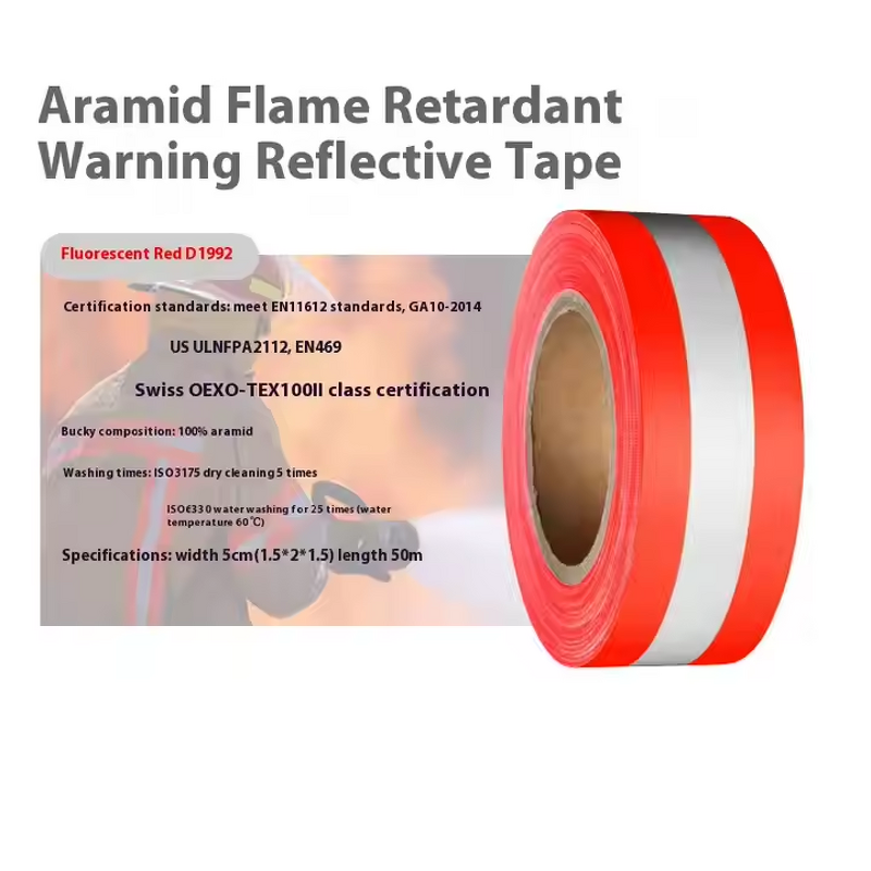 Reflective Tape Manufacturer - HBC Reflective Webbing Fluorescent Yellow Fire Proof