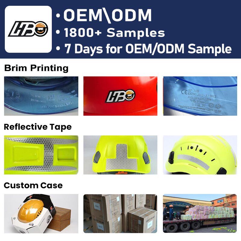 Safety Helmet Manufacturer - HBC CE EN397 Construction Hard Hat Custom Logo HDPE