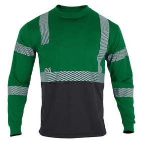 Safety Shirts Manufacturer - HBC Custom Logo Hi Vis Reflective Long Sleeve 100%Polyester