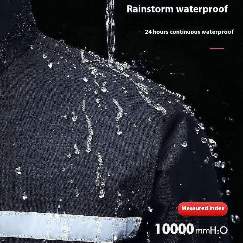 Raincoat Manufacturer - HBC Mackintosh Split Raincoat Full Body Stormproof Reflective