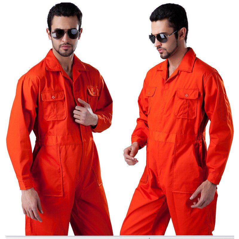Welder's Work Clothes Manufacturer - HBC Cotton Thickened Fire Retardant Cargo Jumpsuit