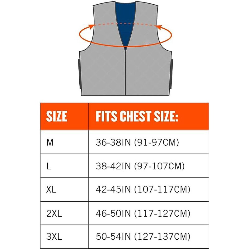 Cooling Vest Manufacturer - HBC Outdoor Fabric Lining Evaporative with Polymer/PCM