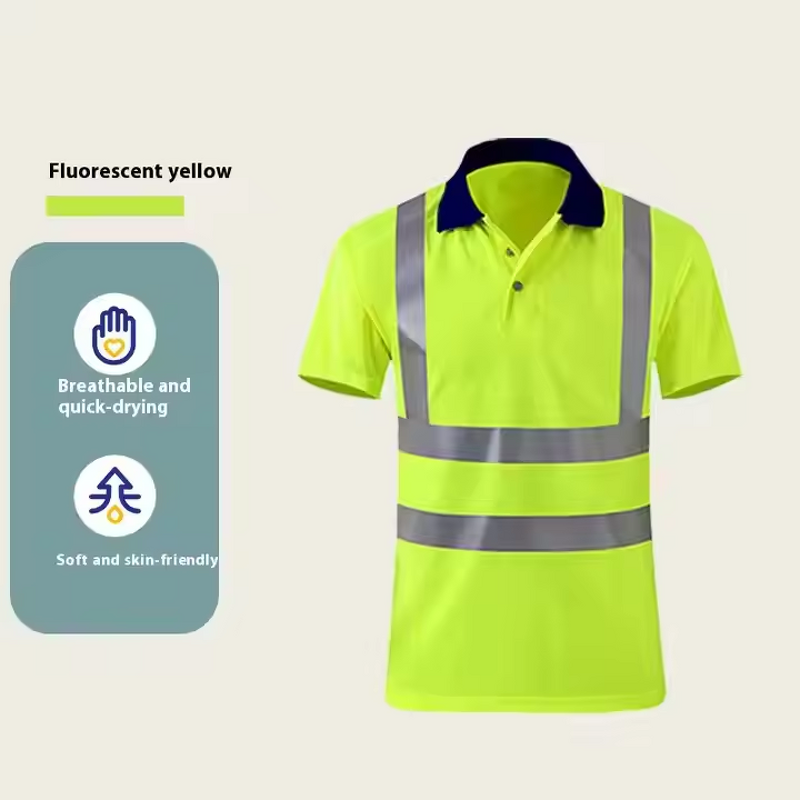 Polo Shirt Manufacturer - HBC Men High Visibility 100% Polyester Reflective Safety
