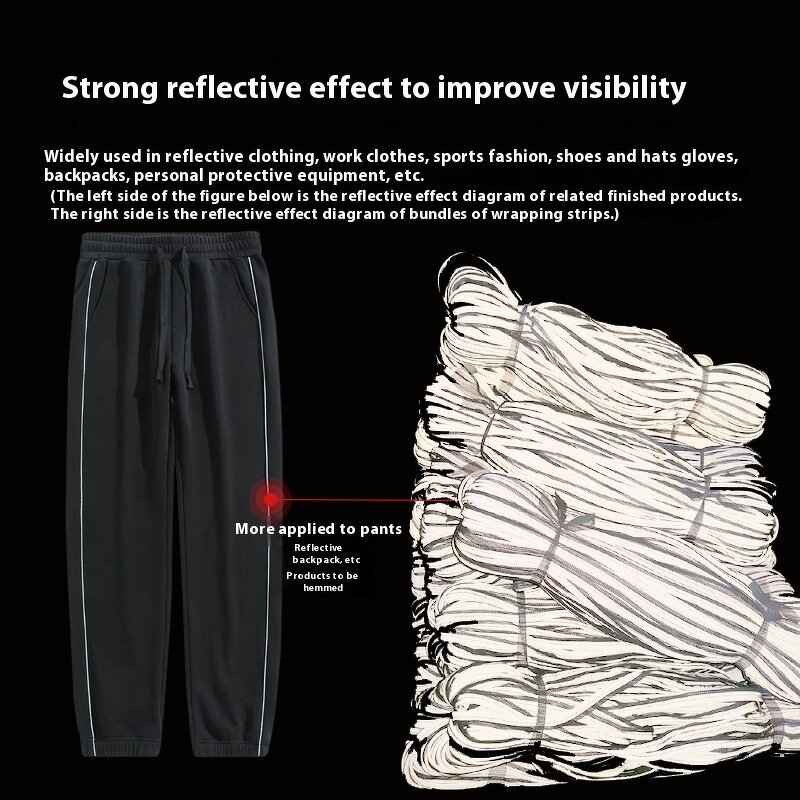 Reflective Strip Tape Manufacturer - Fashion High Reflective Rainbow Color Piping Fabric