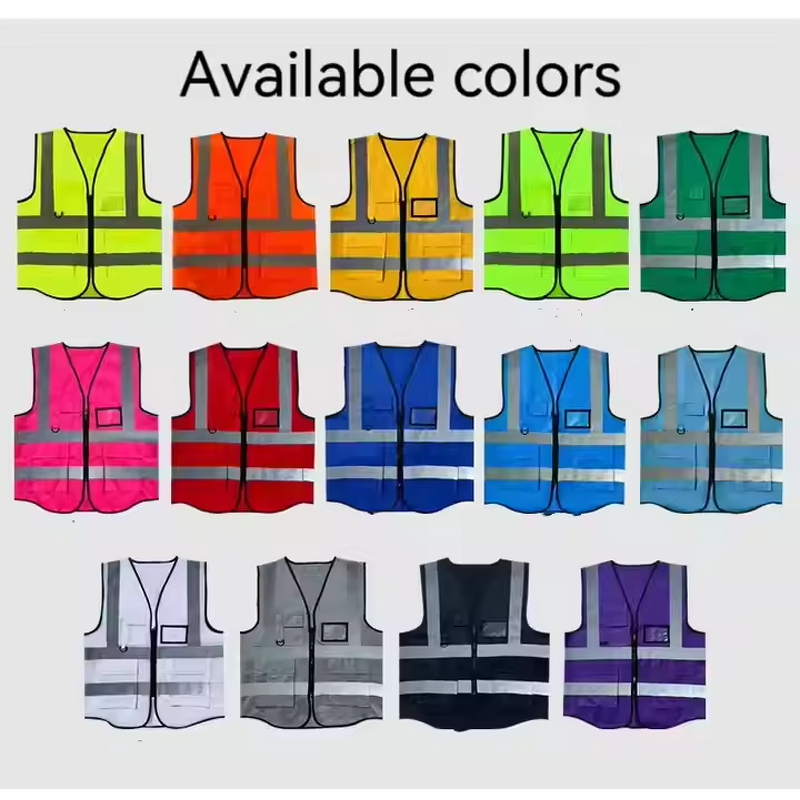 Safety Vest Manufacturer - HBC Custom Logo High Visibility for Construction Worker