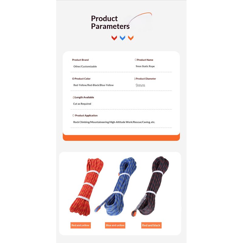 Climbing Safety Rope Manufacturer - HBC Wear-resistant for High-altitude Rock Rappelling