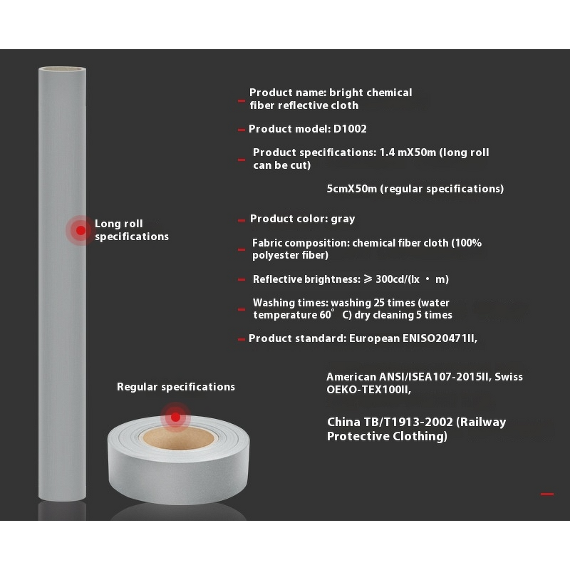 Reflective Tape Manufacturer - Hi Vis Silver Grey Reflective Tc Backing Metallic Sew on