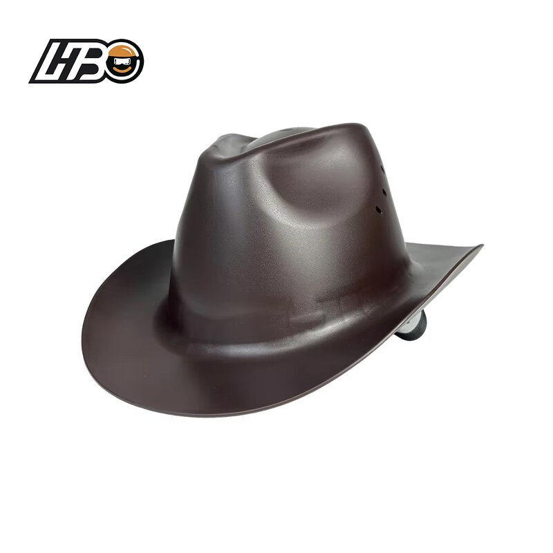 Safety Helmet Manufacturer - HBC PE ANSI Brown Western Cowboy Protective Hats