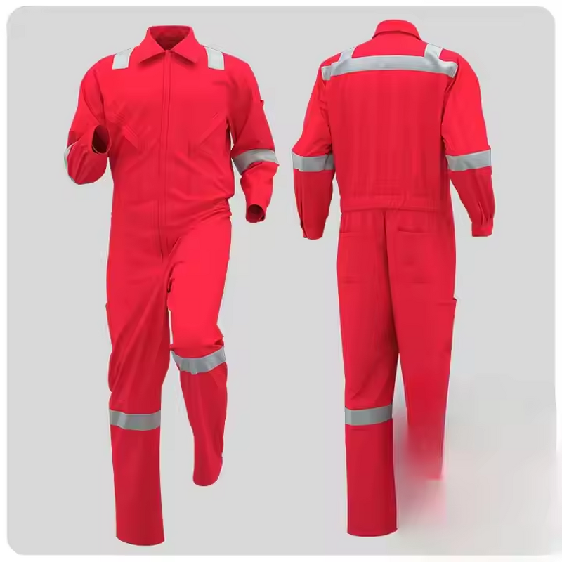 Fire Retardant Jumpsuit Manufacturer - HBC Custom All Cotton with Reflective Strip