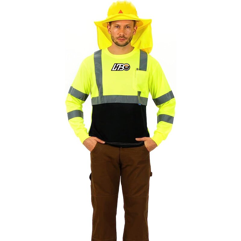 Uniform Shirt Manufacturer - HBC Custom Breathable Construction Hi Vis Reflective Mesh