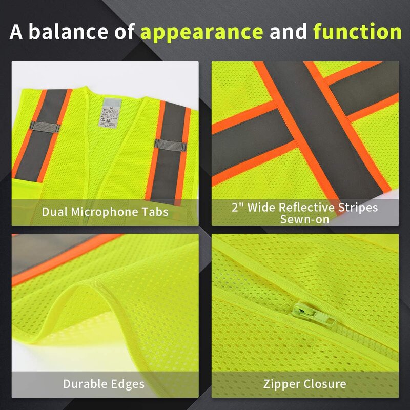 Safety Vest Manufacturer - HBC WorkWear Uniforms with Reflective Strips Comfortable