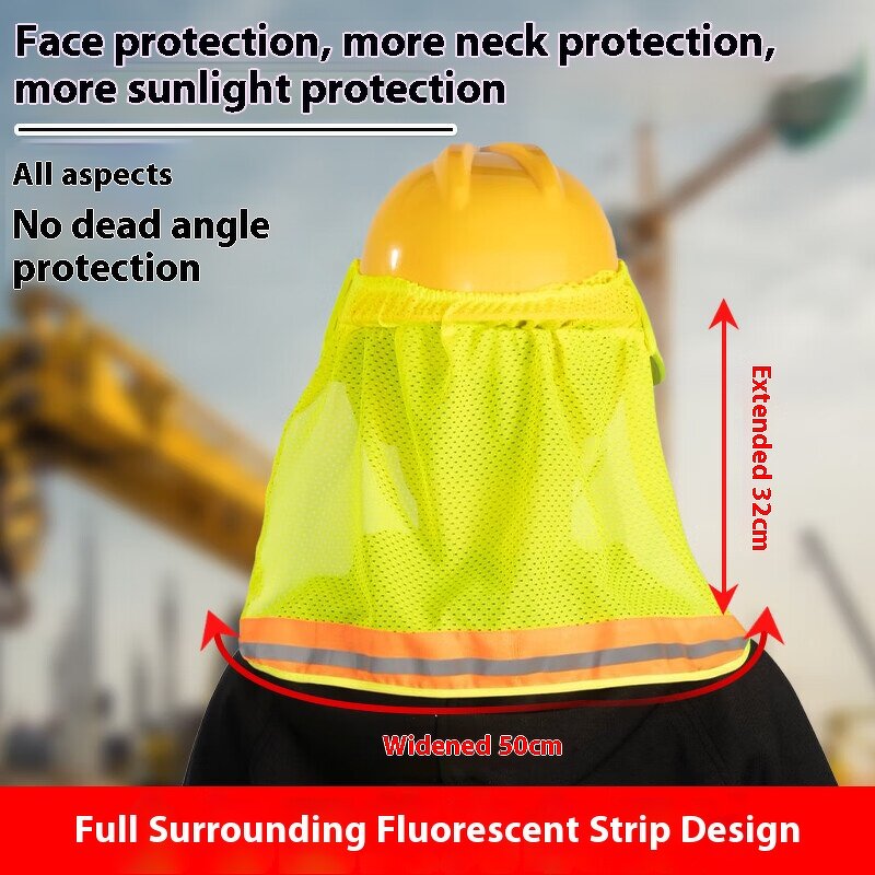 Helmet Sun Shield Manufacturer - Summer Mesh Full Brim Reflective Neck Protective
