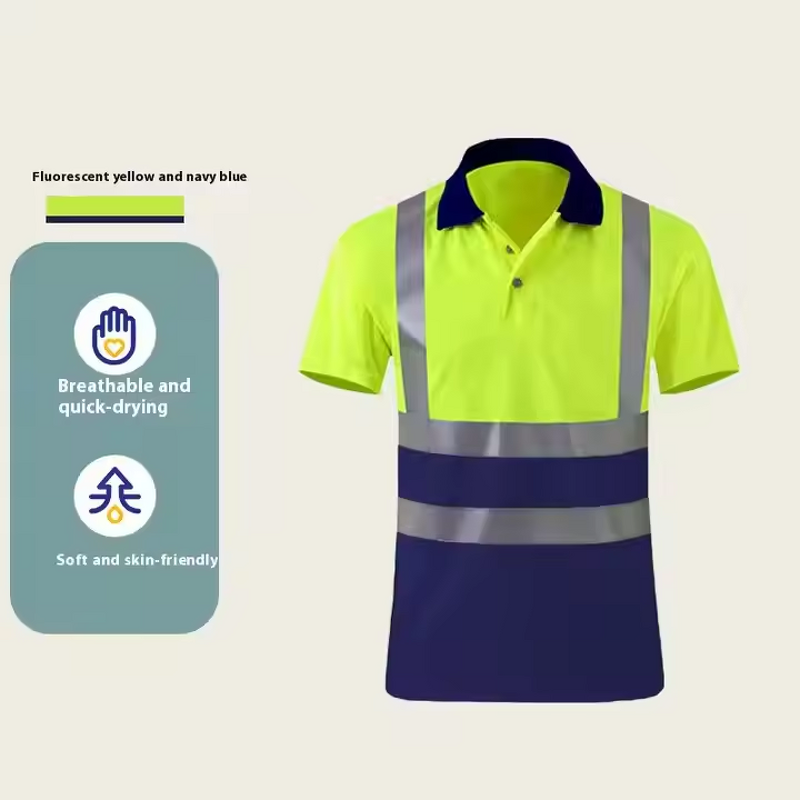 Polo Shirt Manufacturer - HBC Men High Visibility 100% Polyester Reflective Safety