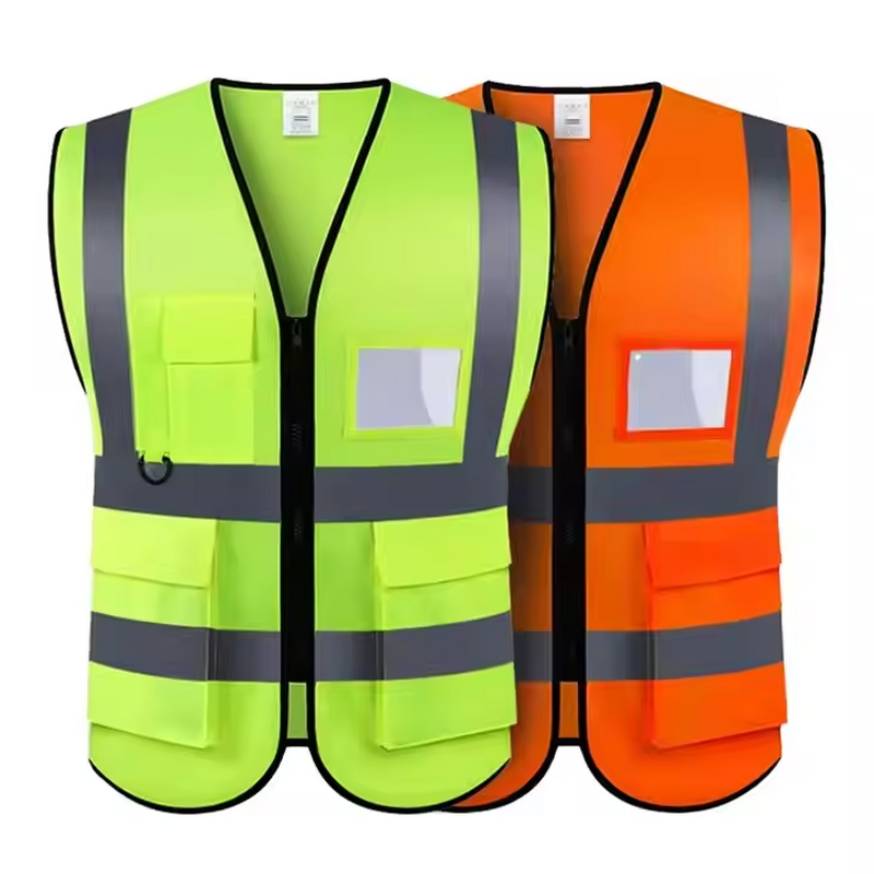 Safety Vest Manufacturer - HBC Custom Logo High Visibility for Construction Worker