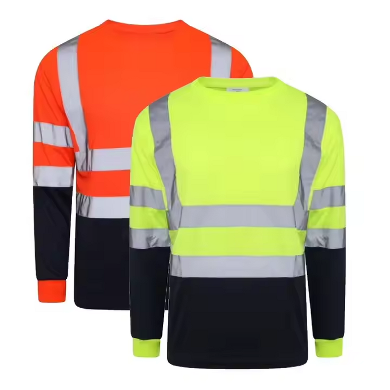 Safety Shirt Manufacturer - HBC Custom Hi Vis Dry Fit Long Sleeve Quick Dry Hoodie