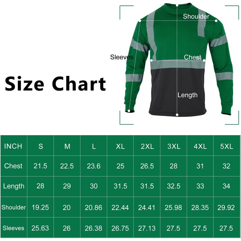 Safety Shirts Manufacturer - HBC Custom Logo Hi Vis Reflective Long Sleeve 100%Polyester