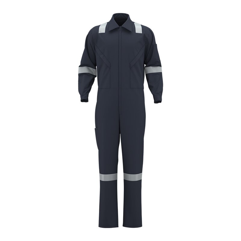 Fire Retardant Jumpsuit Manufacturer - HBC Custom All Cotton with Reflective Strip