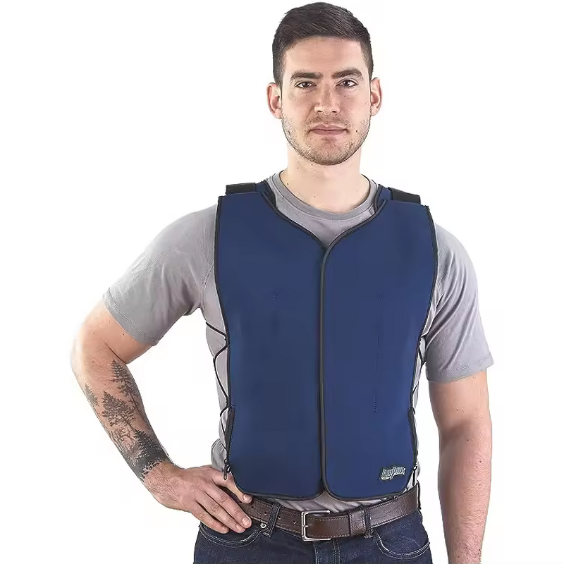 Cooling Vest Manufacturer - HBC Custom Logo Indoor Outdoor with Inside Ice Packs