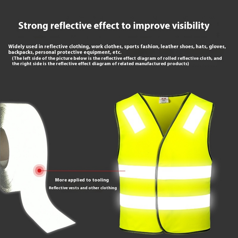 Reflective Tape Manufacturer - Hi Vis Silver Grey Reflective Tc Backing Metallic Sew on