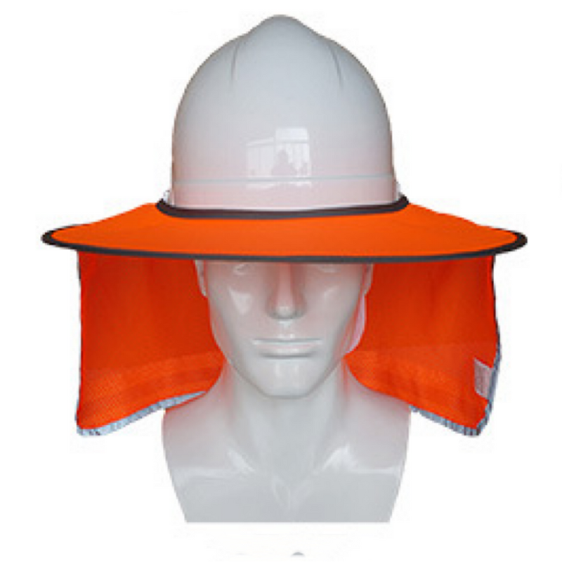 Safety Helmet Manufacturer - HBC Hard Hat with High Visibility Reflective Strip Sun Shade