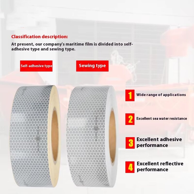 Reflective Tape Manufacturer - HBC Silver Hi-Vis Solas PVC Cloth-Based Acrylic Adhesive