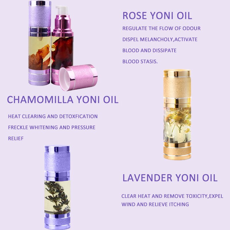 Yoni Essential Oil Manufacturer - Vagina Tightening Detox with Rose Petals - Organic Herbal