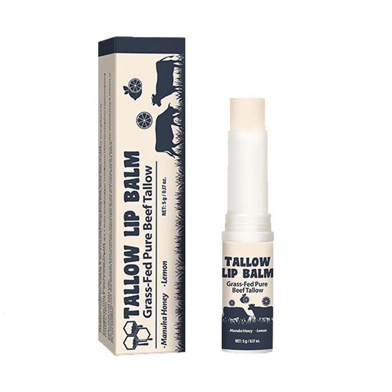 Lip Balm Manufacturer - Factory Price OEM Custom Logo Grass-Fed Beef Tallow Moisturizing Brightening Waterproof 5g
