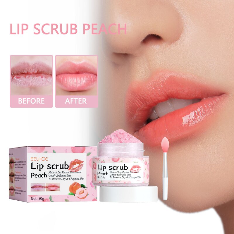 Lip Scrub Manufacturer - Peach Lighten Lip Lines Remove Dead Skin Moisturize Tender