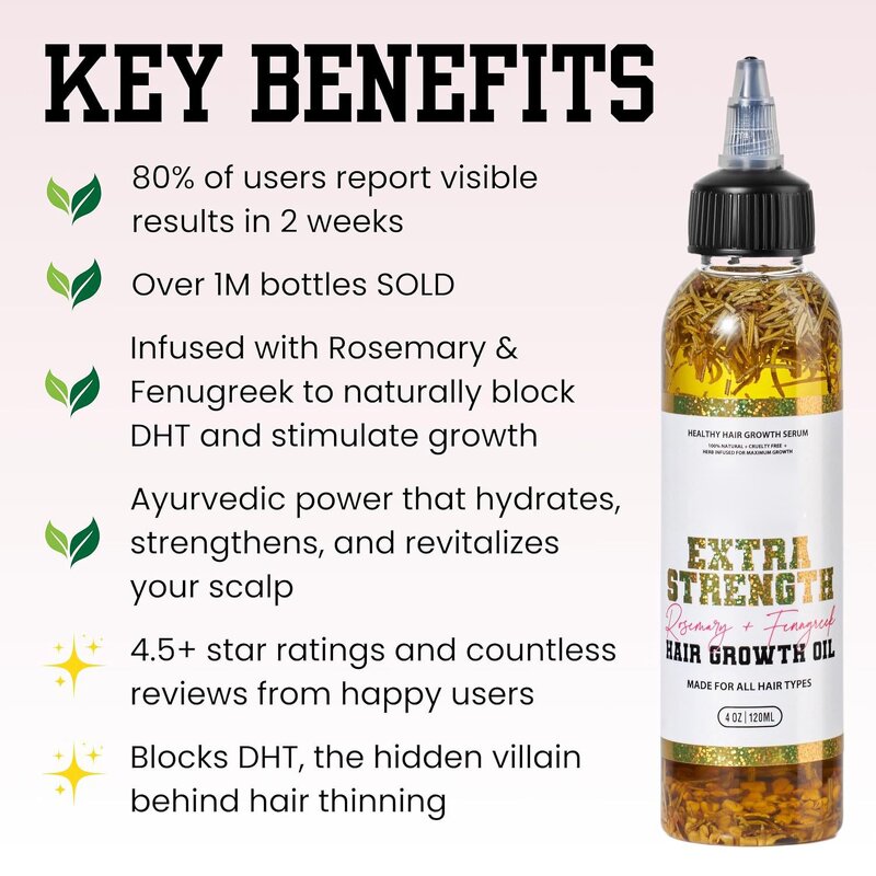 Rosemary Hair Growth Oil Manufacturer - Organic with Fenugreek Herbal Scalp Care Loss Treatment