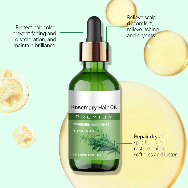 Scalp Care Serum Manufacturer - Private Label 100% Natural Organic Herbal Nourishing Hair Treatment Growth Rosemary Castor Oil