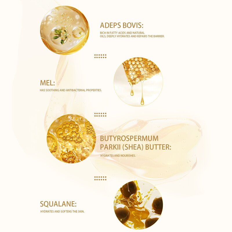 Lip Balm Manufacturer - Factory Wholesale 100% Beef Tallow Honey Moisturizing Whipped for Lip Care Organic