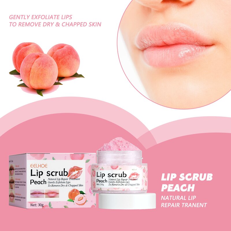 Lip Scrub Manufacturer - Peach Lighten Lip Lines Remove Dead Skin Moisturize Tender