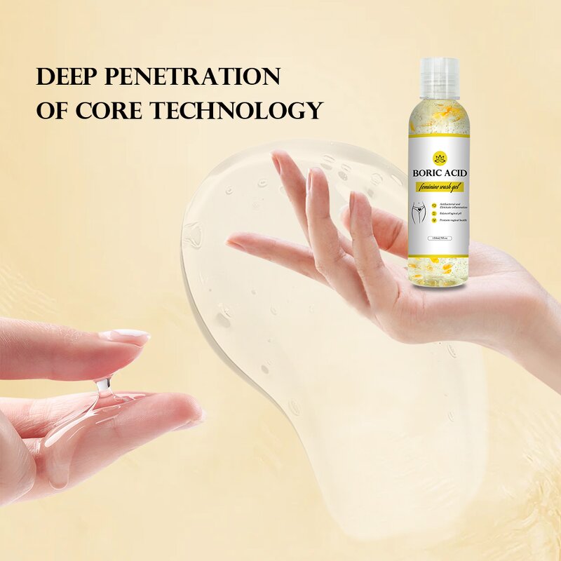 Yoni Gel Wash Manufacturer - 150ml Feminine Vaginal PH Balance Hygiene with Boric Acid Foaming - Private Label