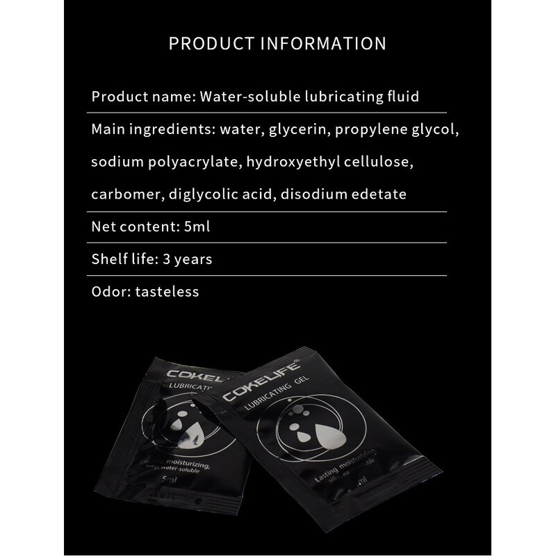 Personal Lubricant Manufacturer - 5g Water Base Sachet for Anal Sex Men Women Couples