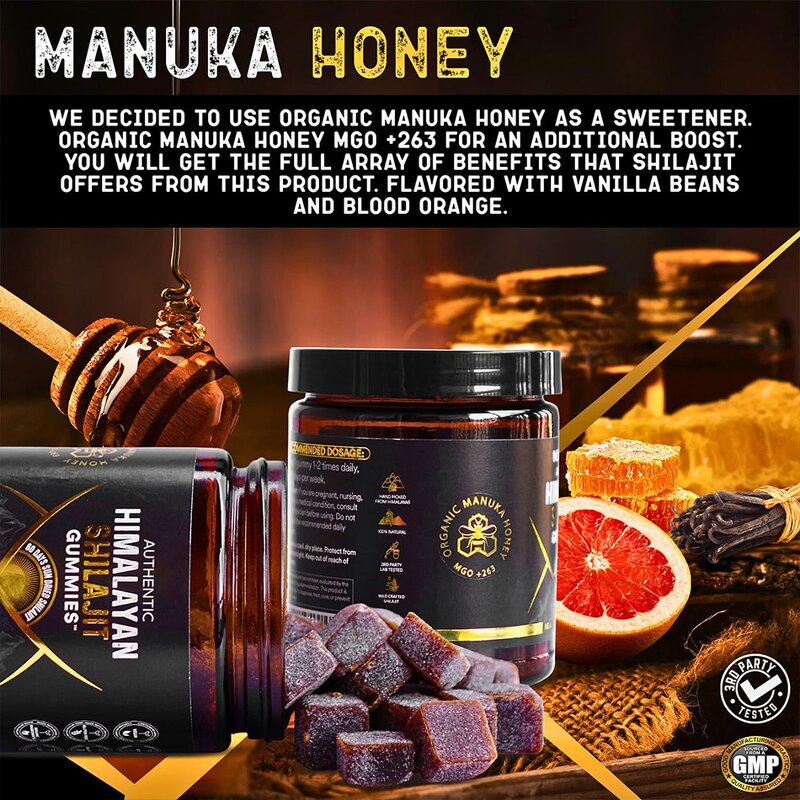 Shilajit Gummies Manufacturer - Herbal Extract Organic Himalayan Resin with Honey