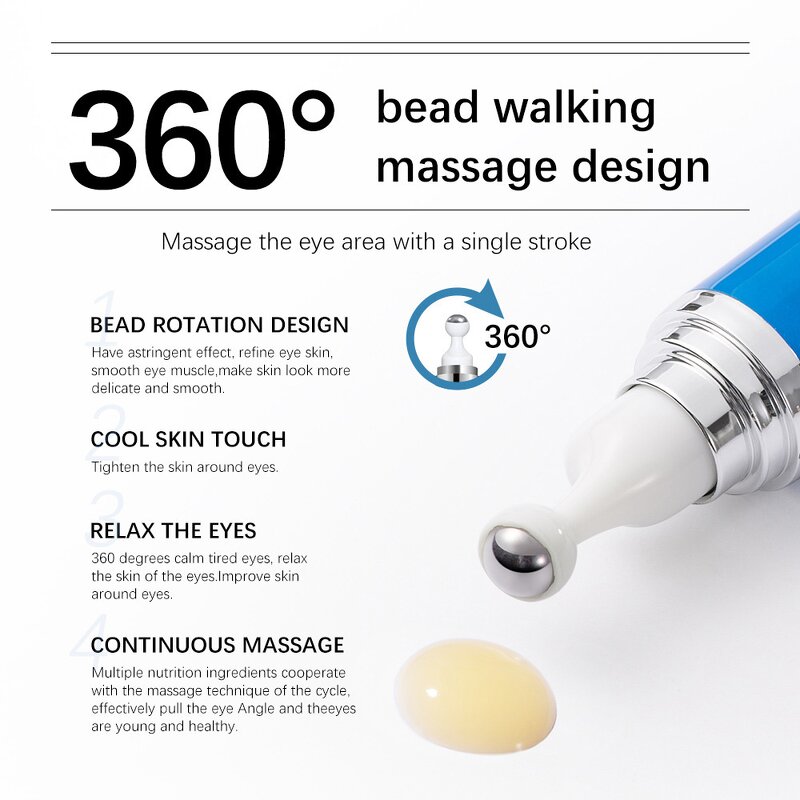 Eye Cream Manufacturer - Organic Caffeine with Roller for Dark Circles Puffiness Wrinkles & Lift