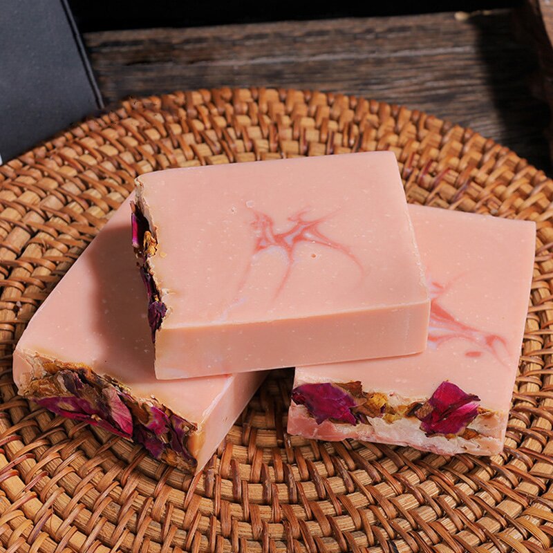 Handmade Soap Manufacturer - Natural Organic Skin Whitening with Dry Flower & Rose Oil - Gift